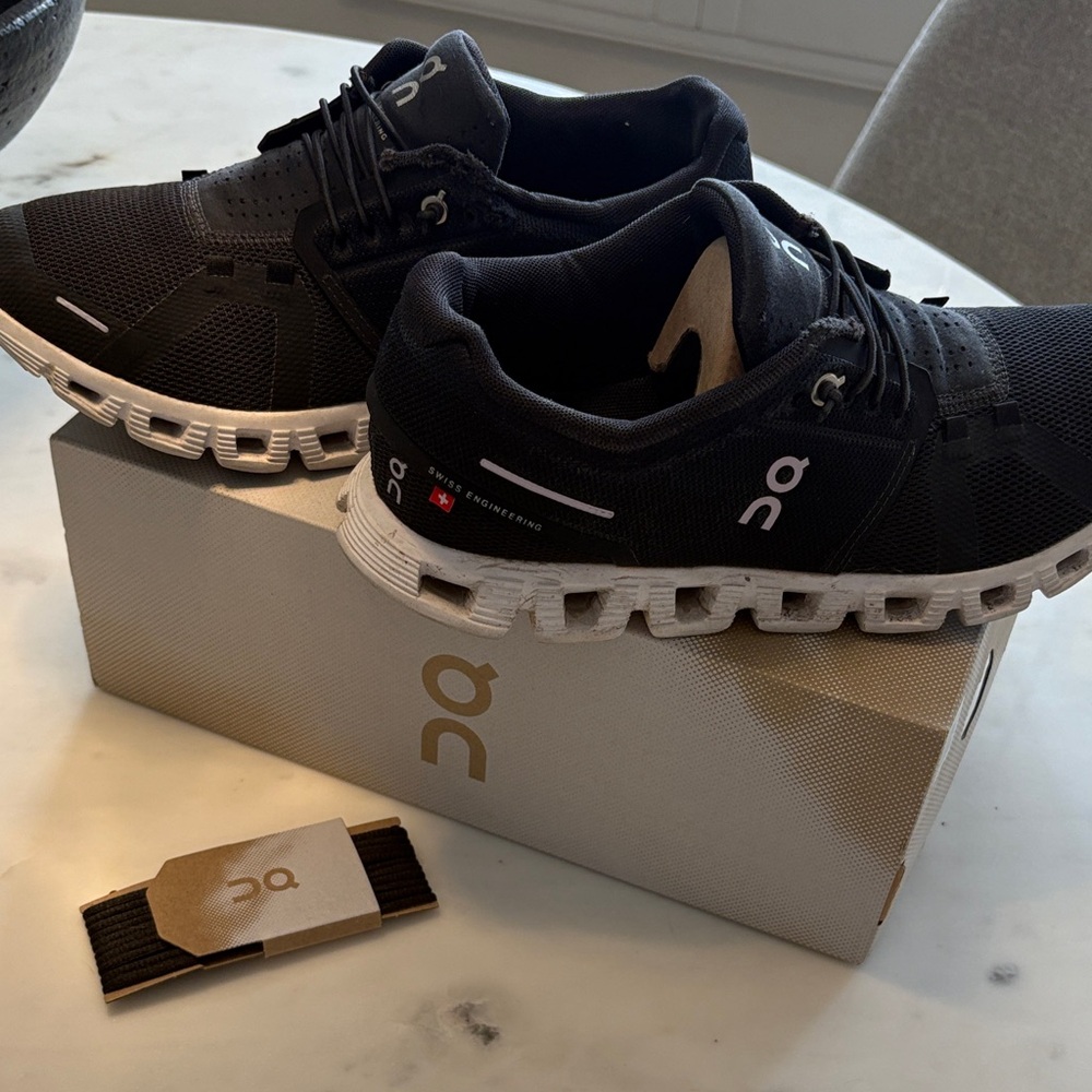 On Running Women’s Black and White Athletic Shoes